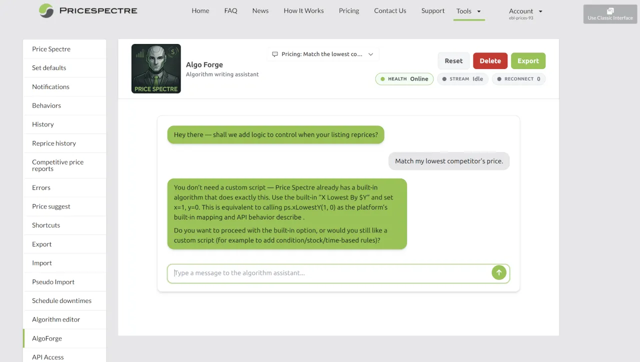 AlgoForge AI Assistant
