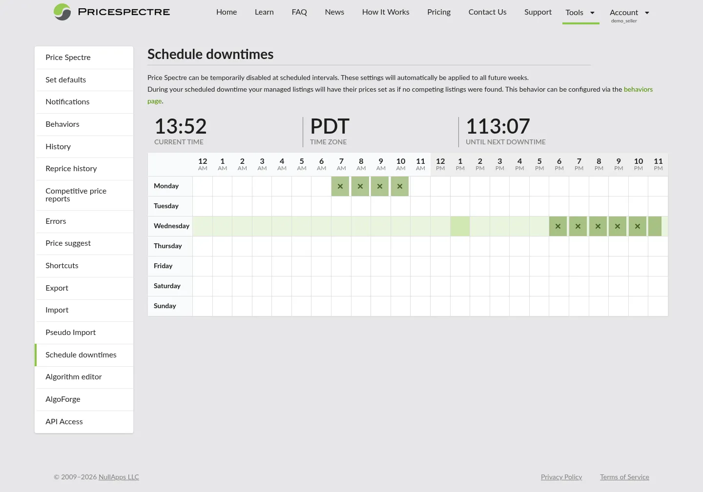 Schedule Downtimes