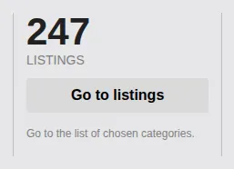 Screenshot: The Listings cell with the Go to listings button highlighted